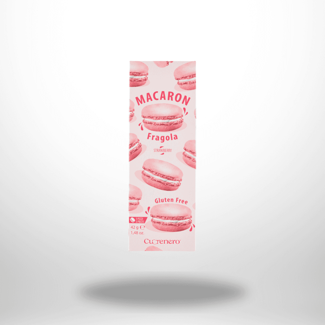 Cuorenero Macaron Erdbeere (3 Stück) 42g
