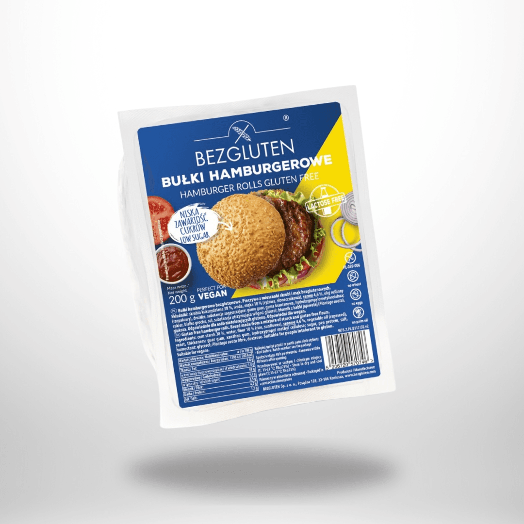 BezGluten Hamburger Brötchen 200g – Bild 1