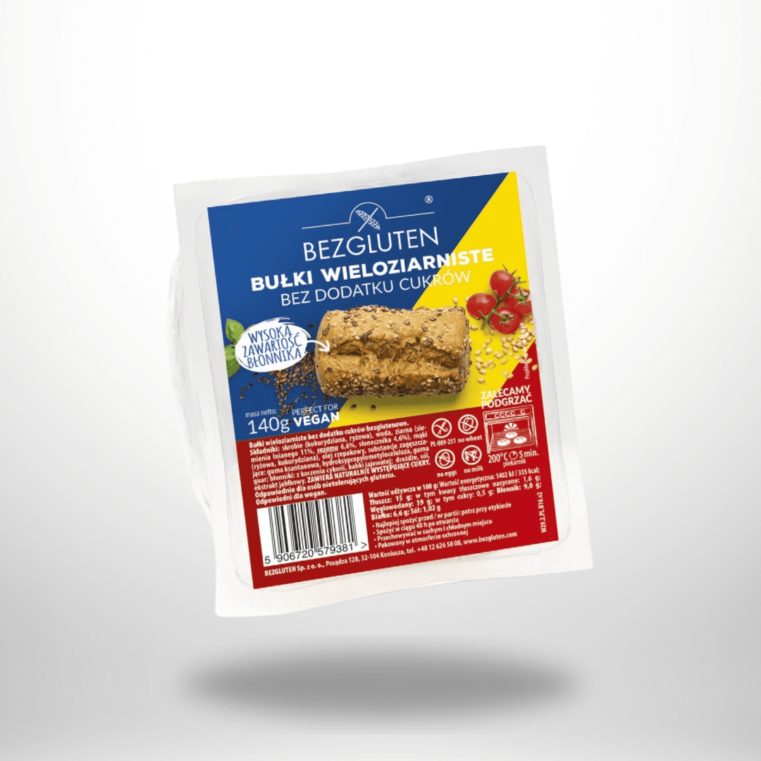 BezGluten Mehrkornbrötchen ohne Zuckerzusatz 140g