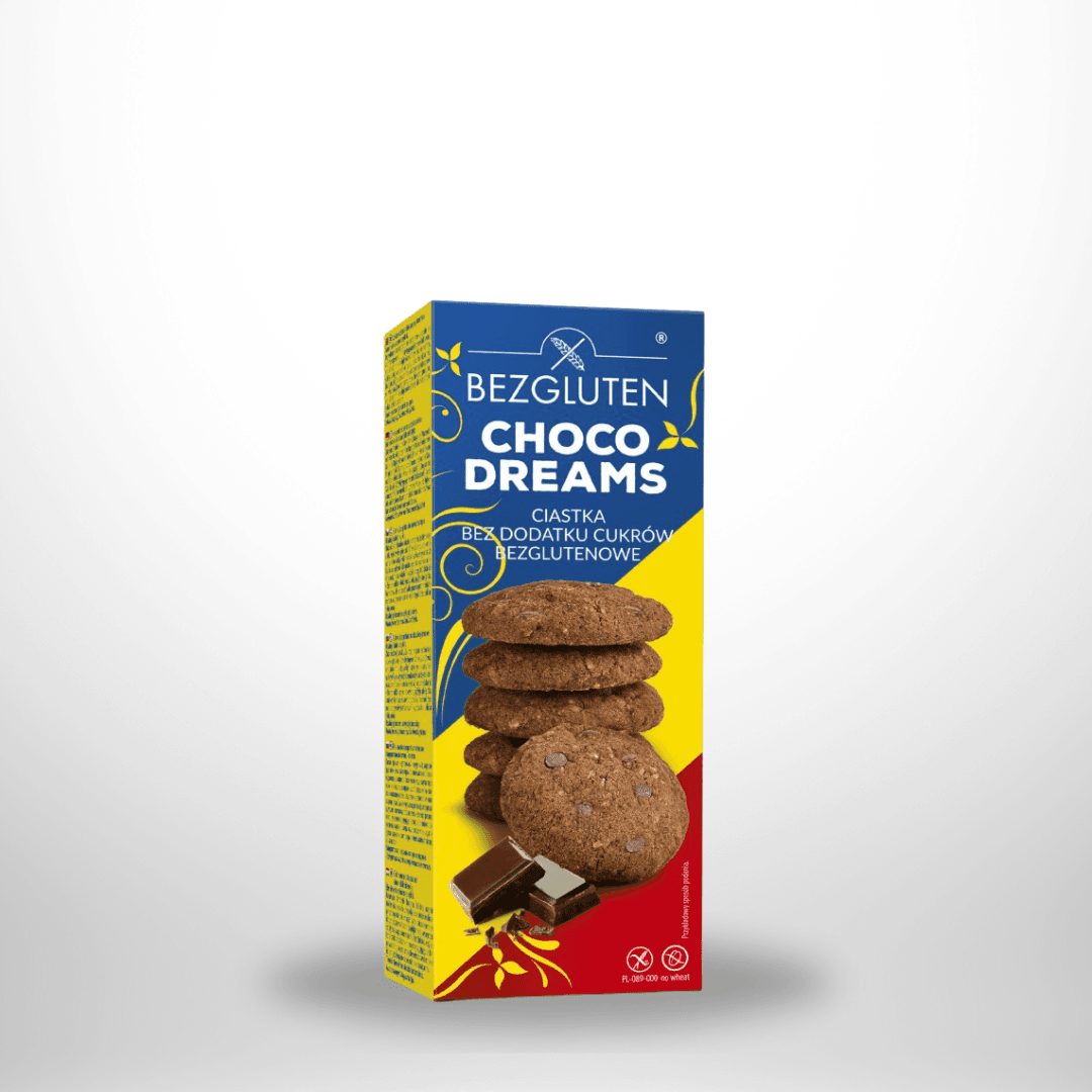 BezGluten Choco Dreams - Schokoladenkekse ohne Zuckerzusatz 110g