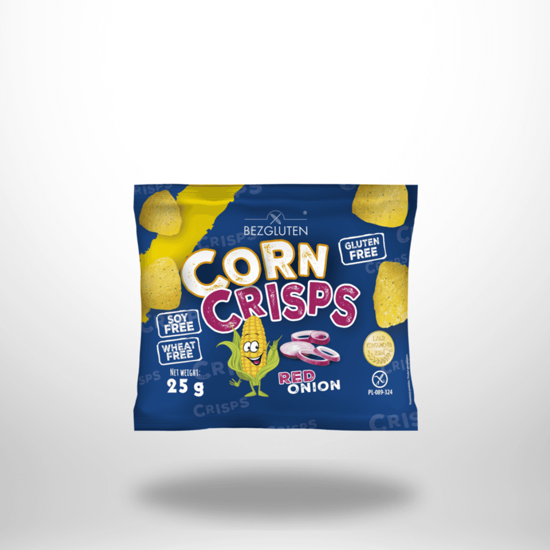 Bezgluten Corn Crisps Red Onion 25g