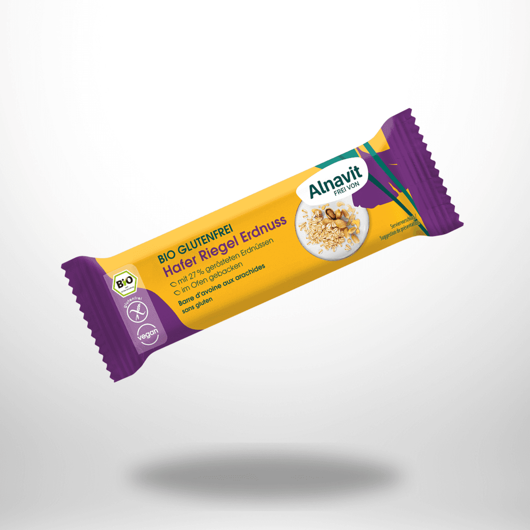 Alnavit Hafer Riegel Erdnuss Bio 50g – Bild 1