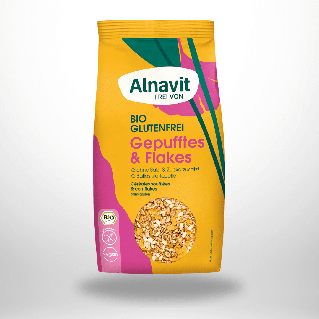 Alnavit Gepufftes und Flakes Bio 200g – Bild 1