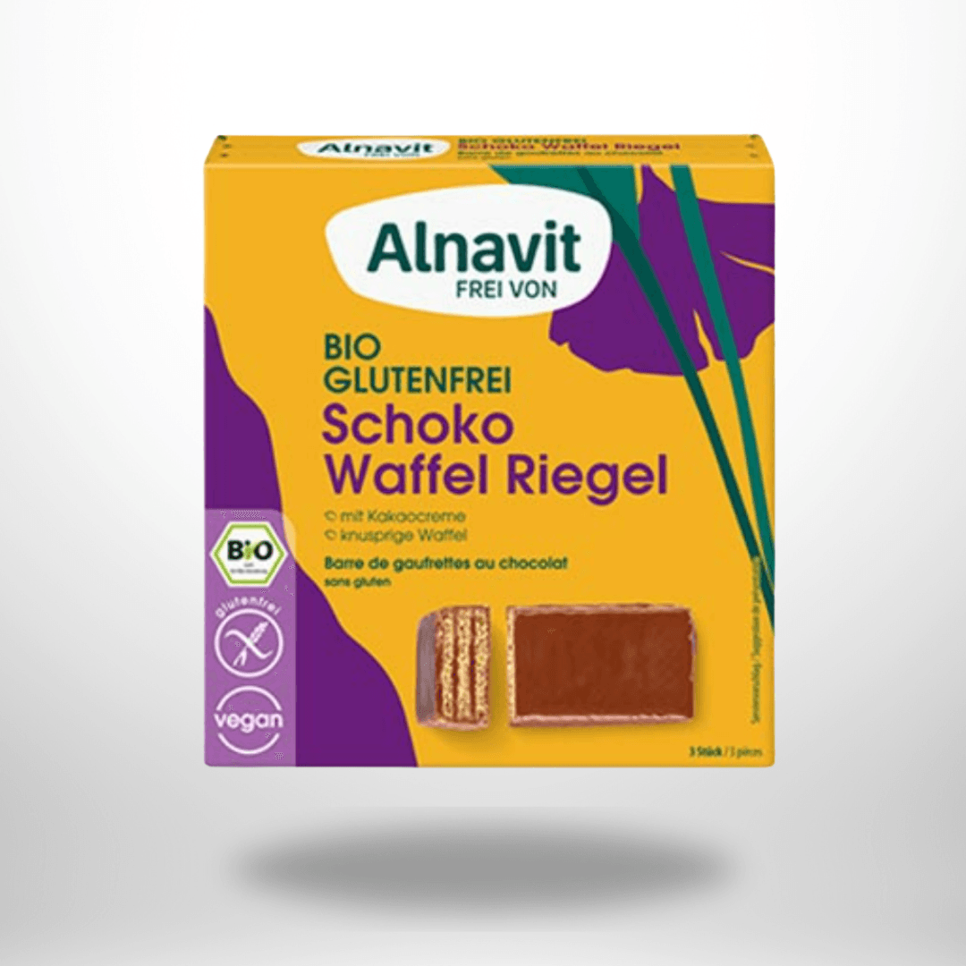 Alnavit Schoko Waffel Riegel Bio 75g – Bild 1