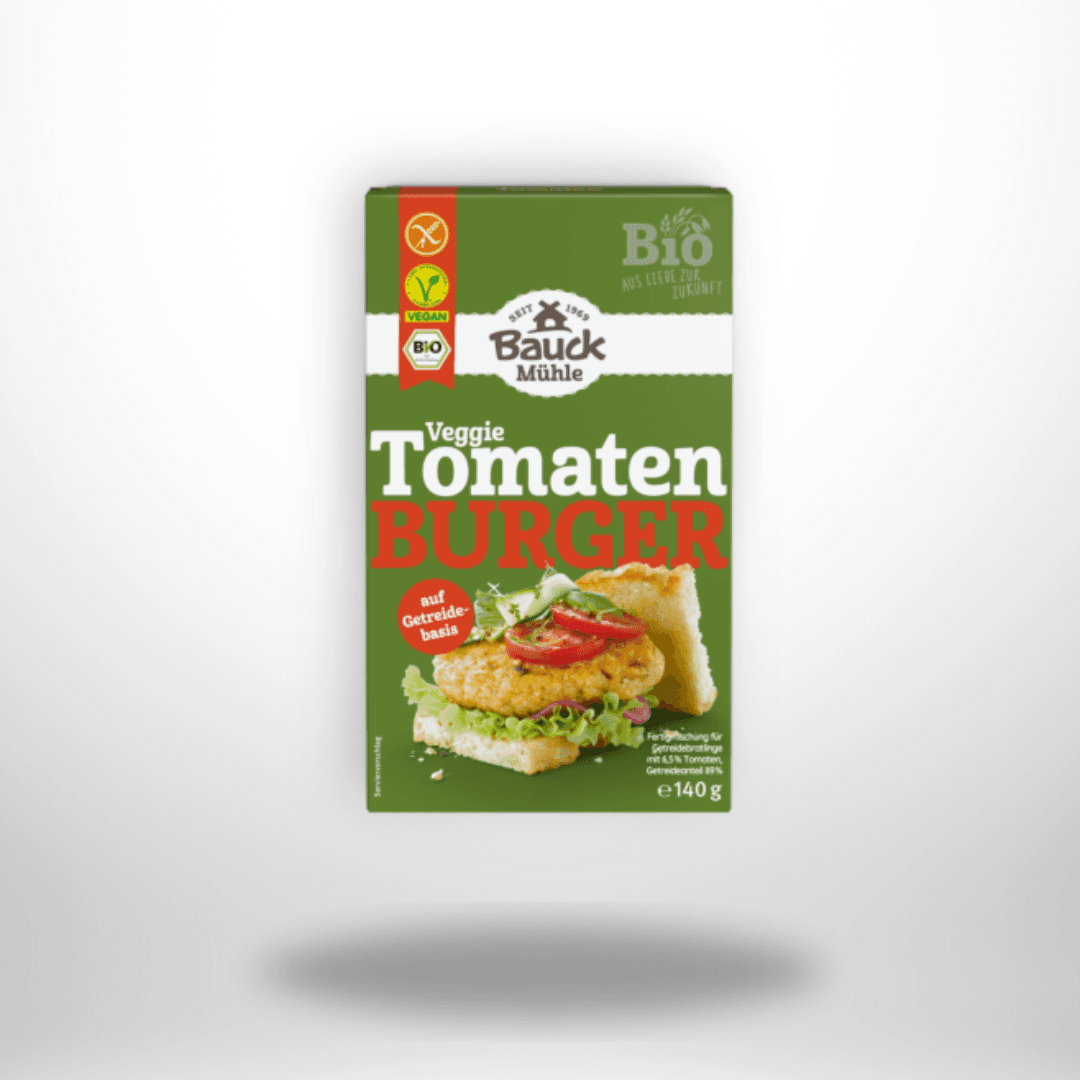 Bauck Tomaten Burger mit Basilikum Bio 140g – Bild 1