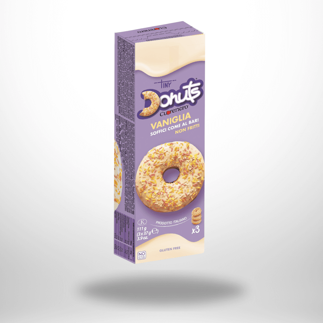 Cuorenero Tiny Donuts Vanille 3 * 111g – Bild 1
