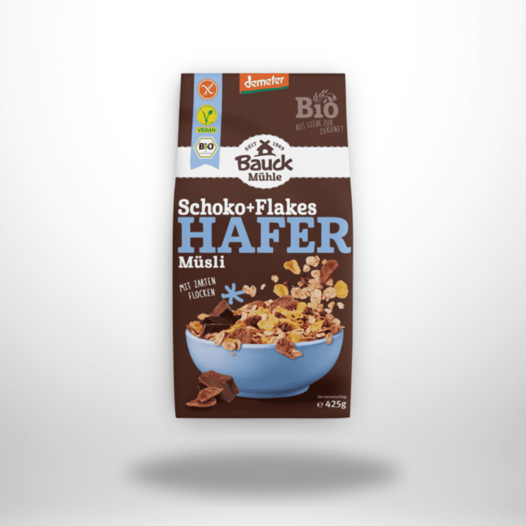 Bauck Hafer Müsli Schoko + Flakes Bio 425g – Bild 1