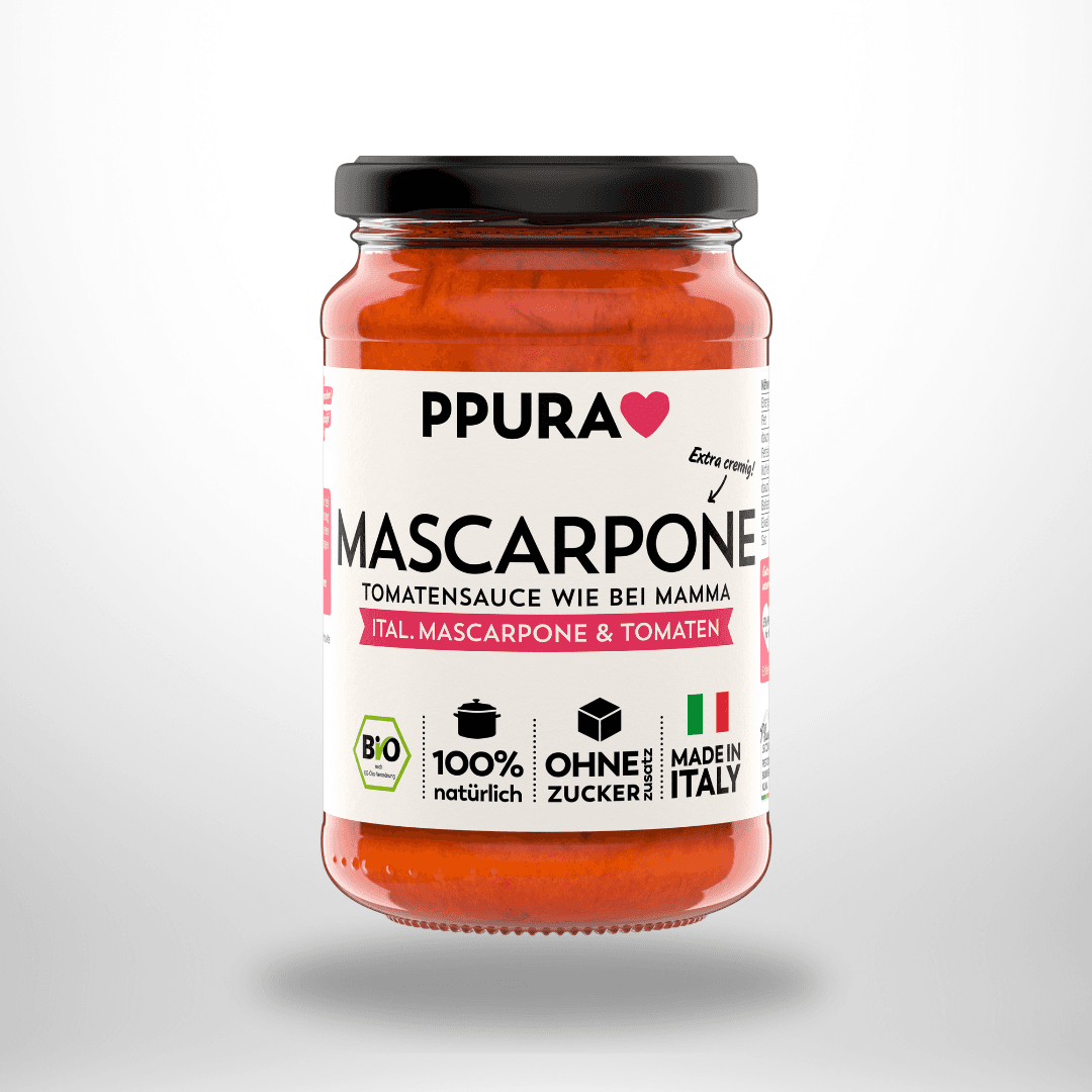 PPURA Bio Sugo Mascarpone - mit italienischer Mascarpone und Tomaten 340g – Bild 1