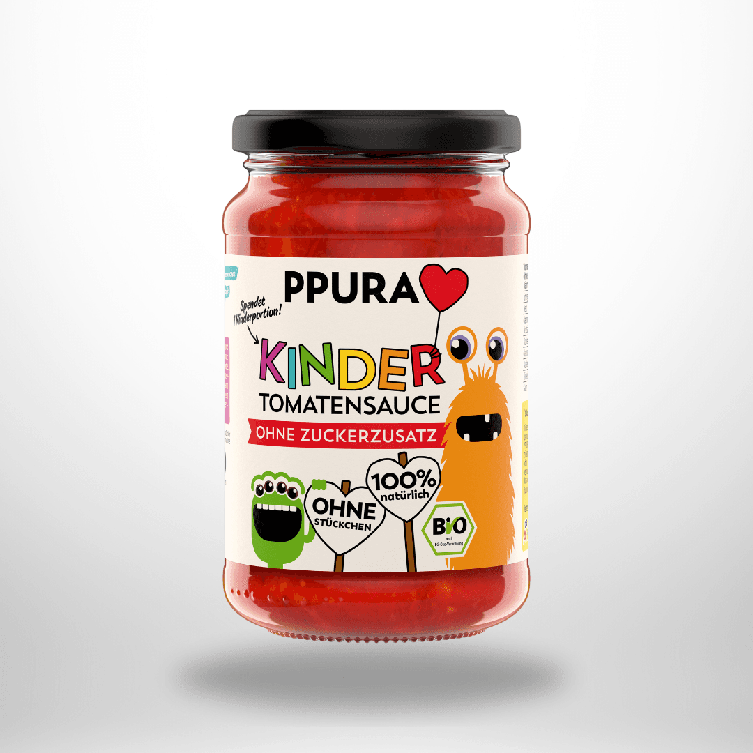 PPURA Bio Sugo Kinder - Tomatensauce ohne Zuckerzusatz 340g – Bild 1