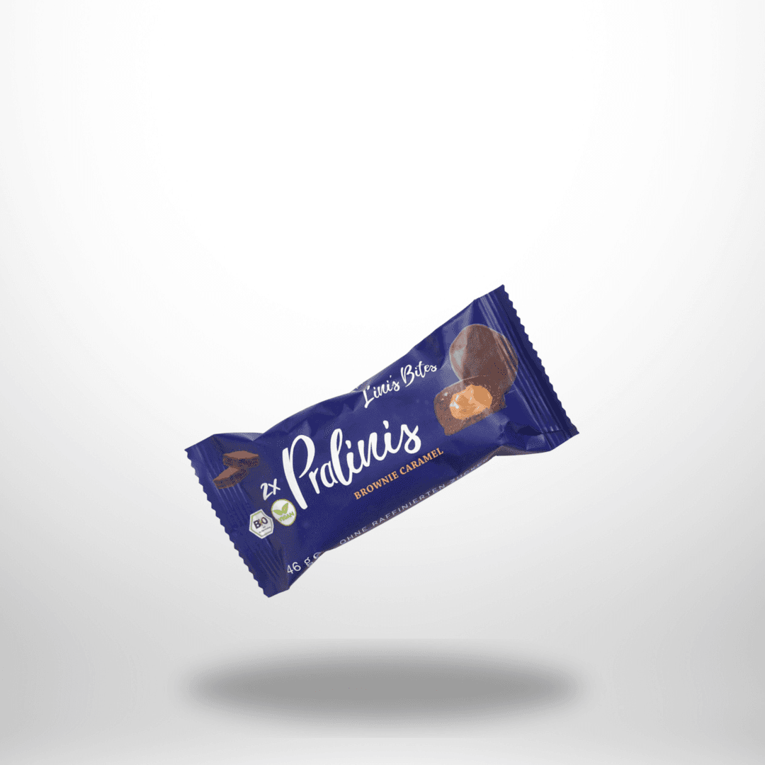 Linis Bites Pralinis Brownie Caramel Bio 46g – Bild 1