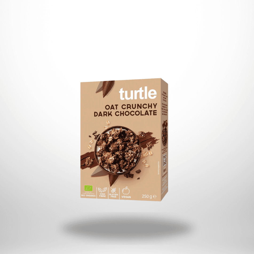 Turtle Oat Crunchy Dark Chocolate Bio 250g – Bild 1
