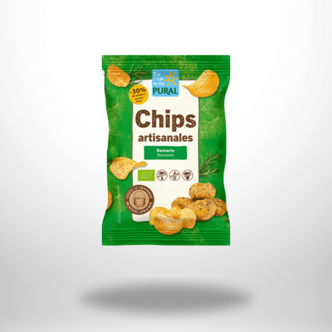 Pural Kartoffel-Chips Rosmarin und Meersalz Bio 120g – Bild 1