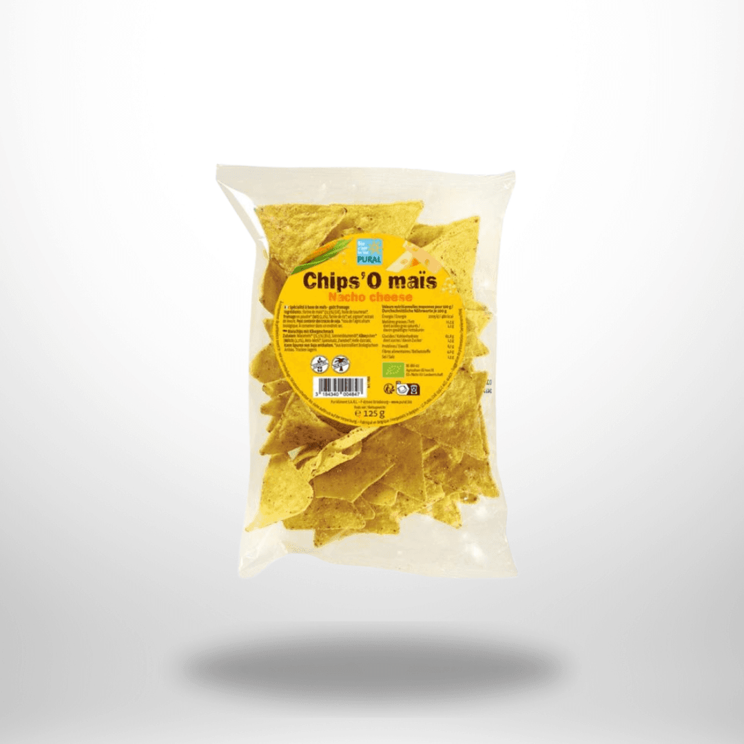 Pural Chips O Mais Nacho Cheese Bio 125g – Bild 1