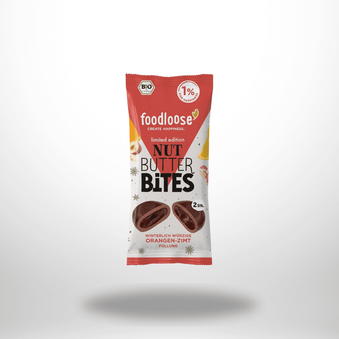 foodloose Hazelnut Butter Bites Orange-Zimt Bio 40g – Bild 1
