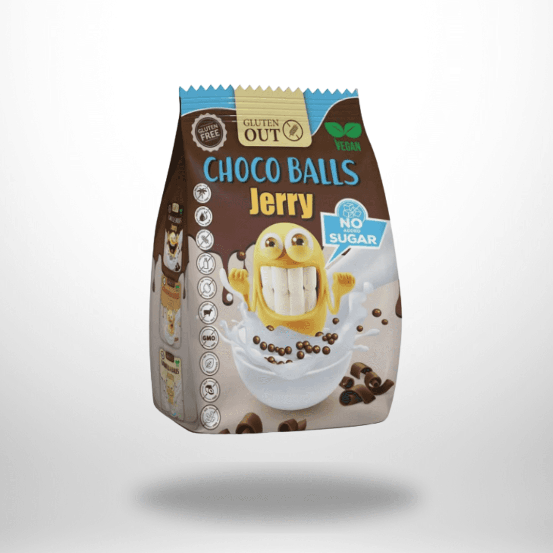 Gluten Out Jerry Choco Balls ohne Zuckerzusatz 375g – Bild 1