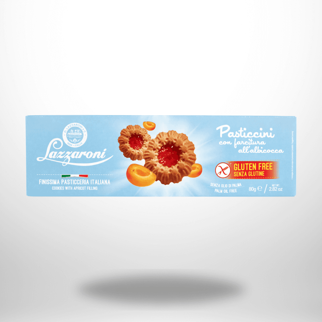 Lazzaroni Pasticcini Albicocca Aprikosengebäck 80g – Bild 1