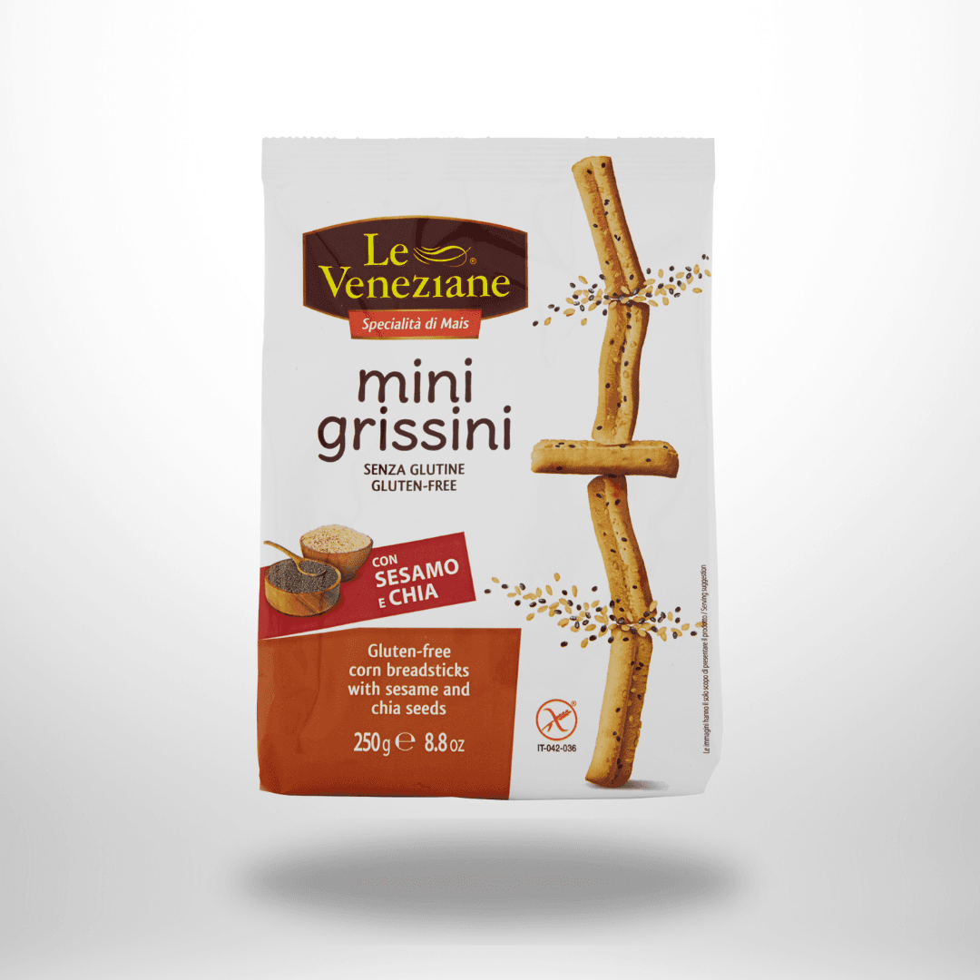 Le Veneziane Mini Grissini Sesam & Chia 250g – Bild 1