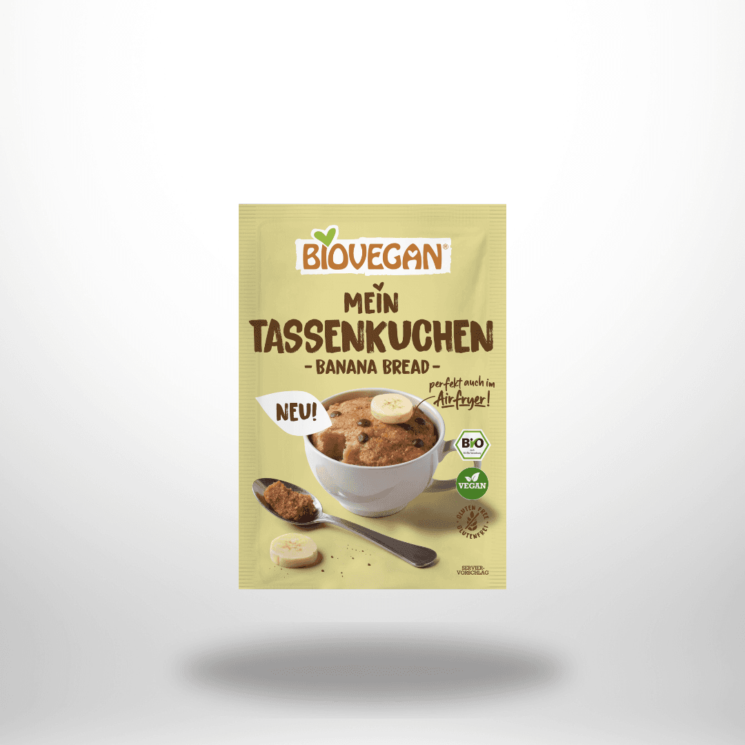 BioVEGAN Mein Tassenkuchen Banana Bread Bio 55g – Bild 1