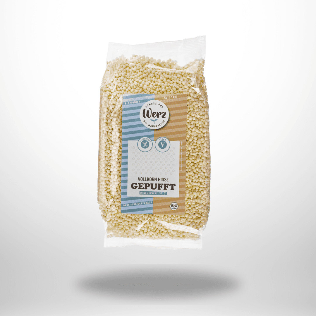 Werz Hirse Vollkorn gepufft Bio 125g – Bild 1
