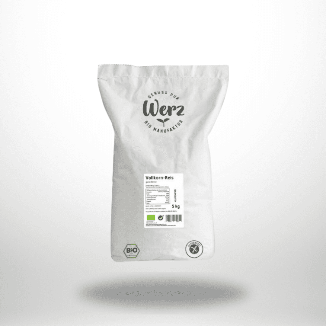 Werz Vollkorn-Reis Ganze Körner Bio 5kg – Bild 1