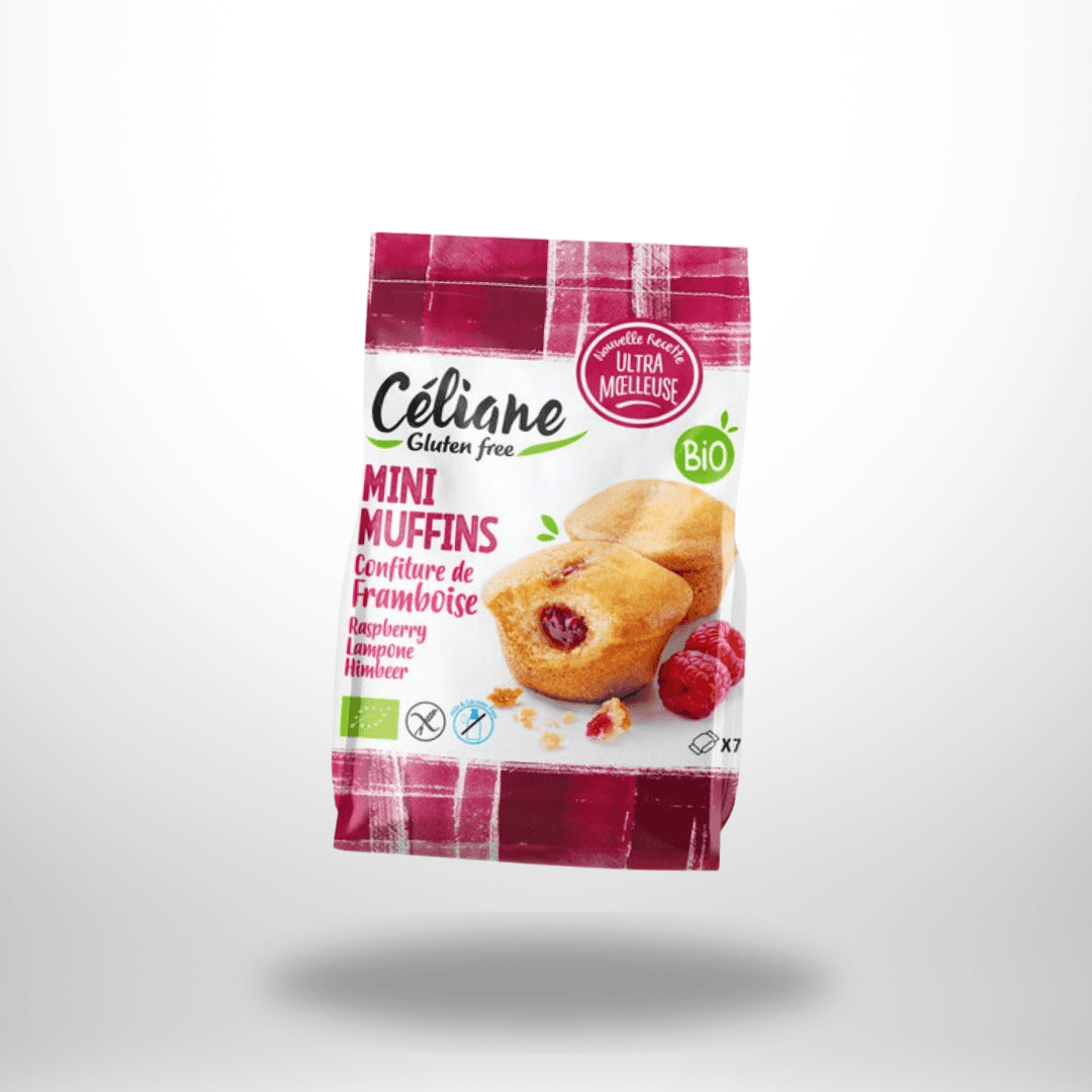 Céliane Mini Muffins mit Himbeere (7 Stück) 200g