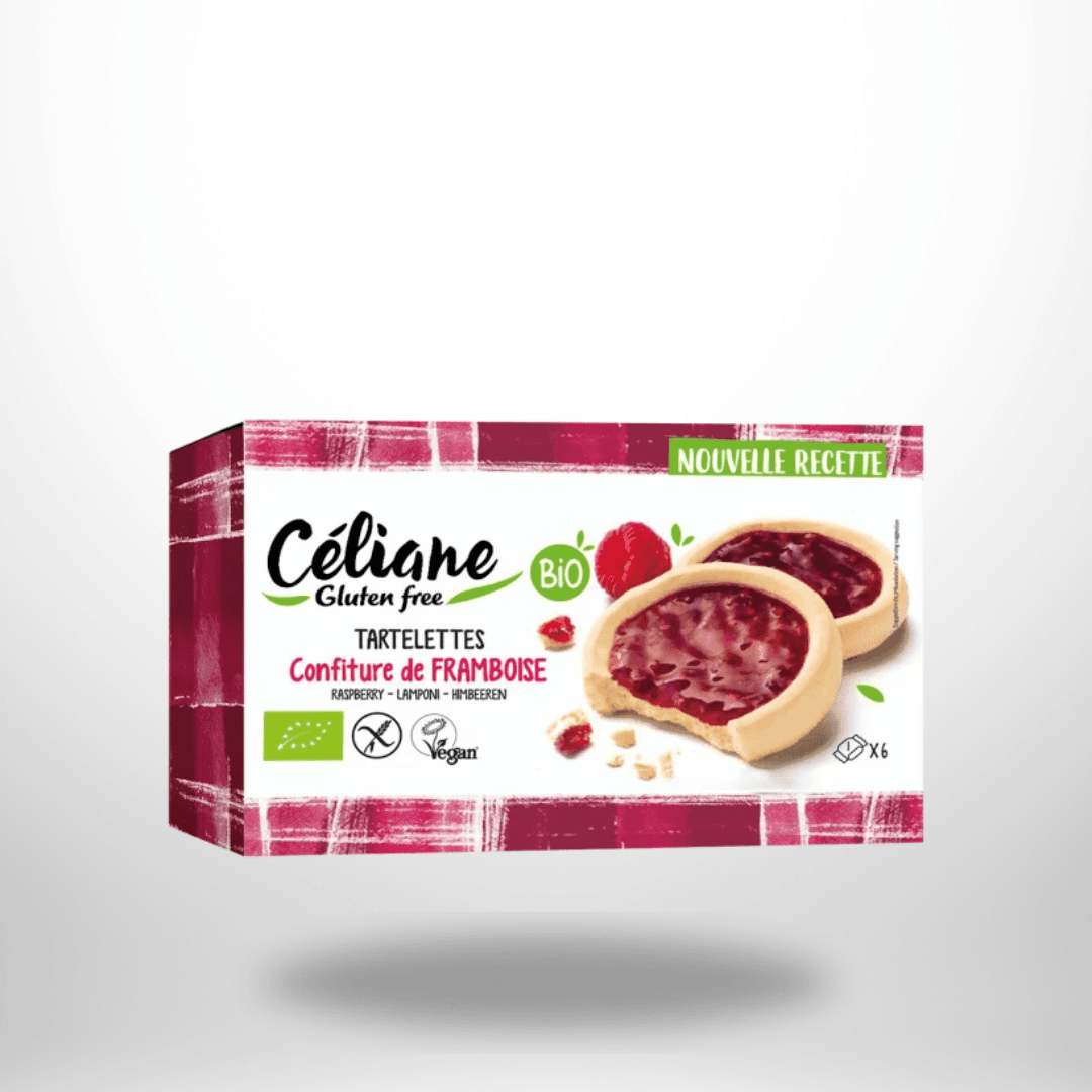 Céliane Tartelettes mit Himbeerkonfitüre (6 Stück) 130g – Bild 1