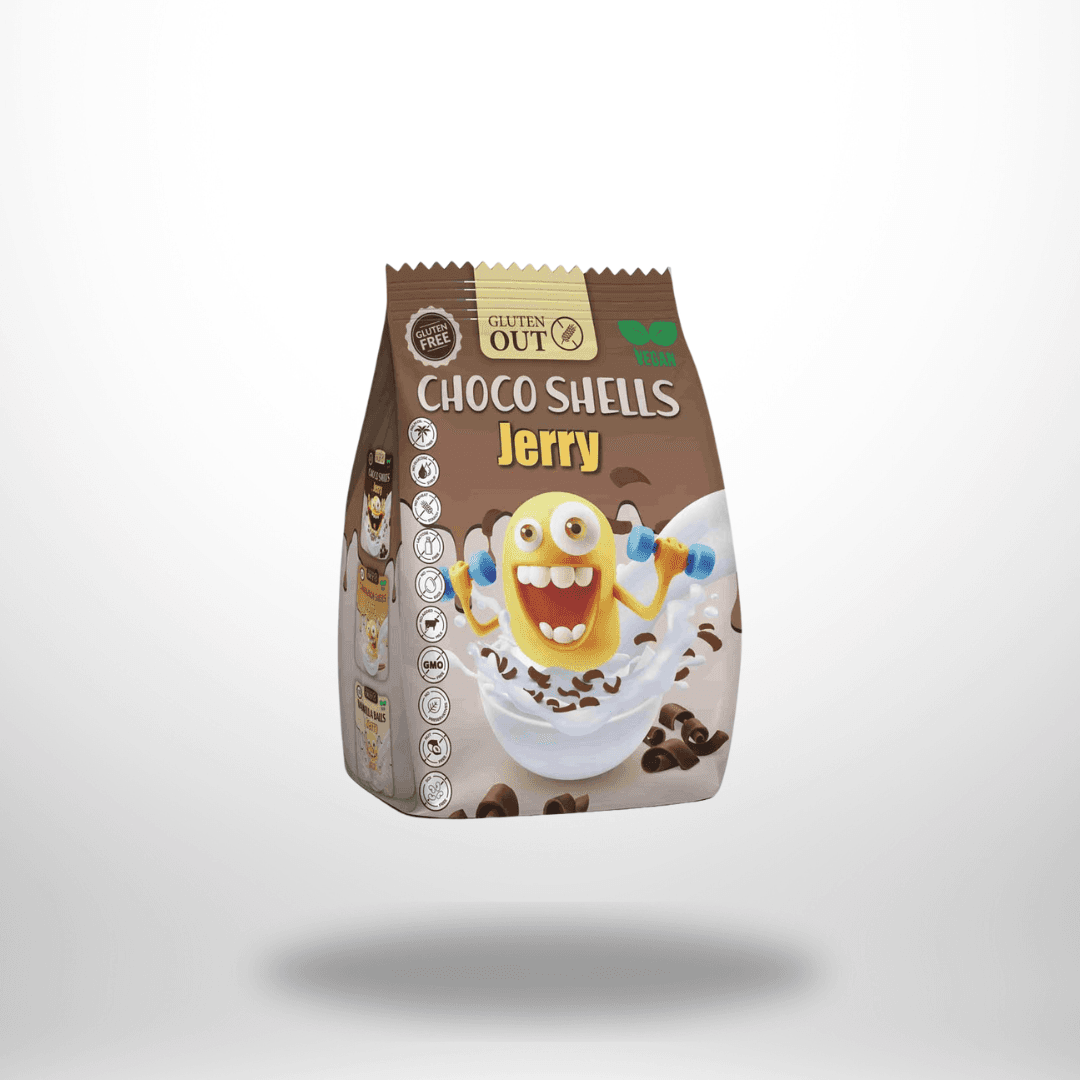 Gluten Out Jerry Choco Shells 375g – Bild 1