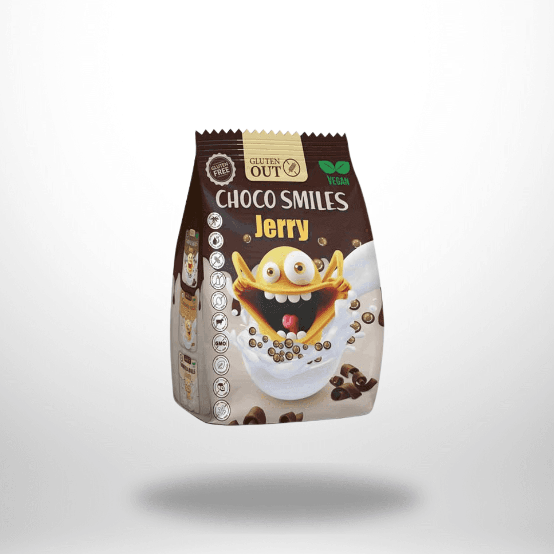 Gluten Out Jerry Choco Smiles 375g – Bild 1