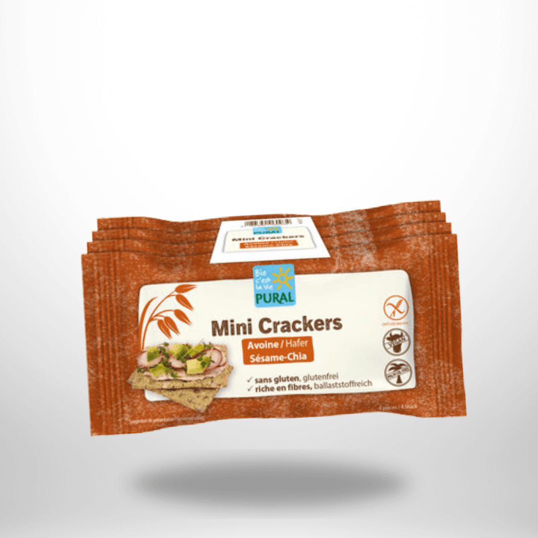 Pural Bio Mini Crackers Hafer Sesam Chia 140g – Bild 1