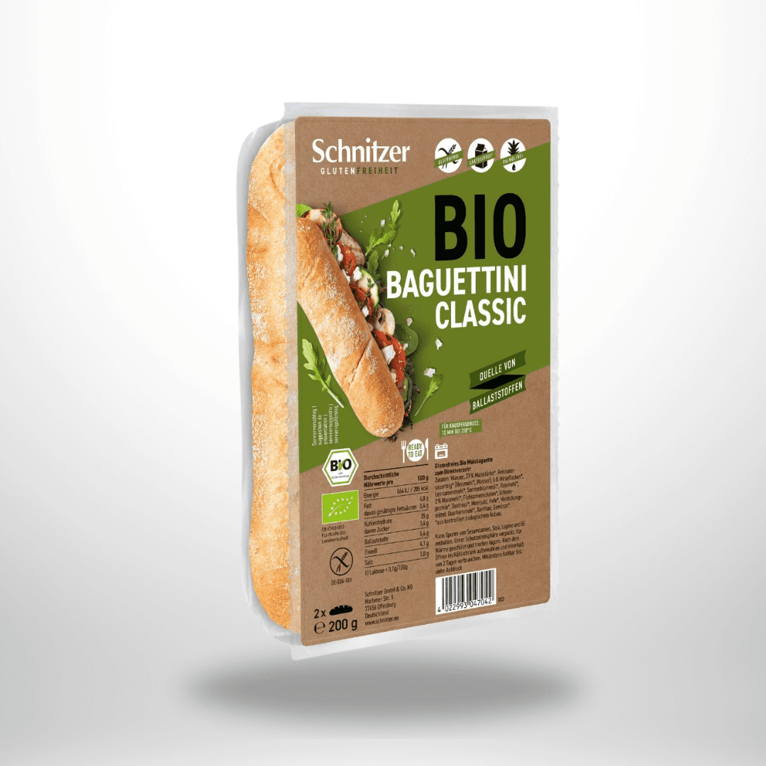 Schnitzer Baguettini Classic 2 Minibaguettes Bio 200g