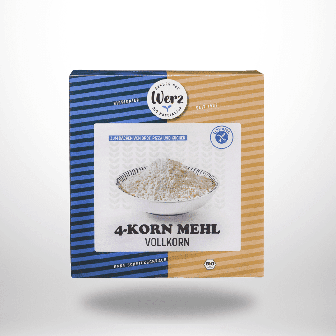 Werz 4-Korn Vollkorn Mehl Bio 1kg – Bild 1